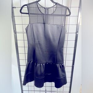 Sandro Paris Drop Waist Seeveless Black Mini Dress EUC